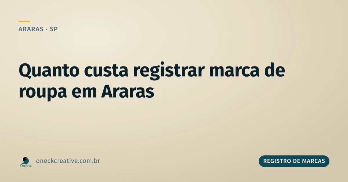 Quanto custa registrar uma marca de roupa em Araras