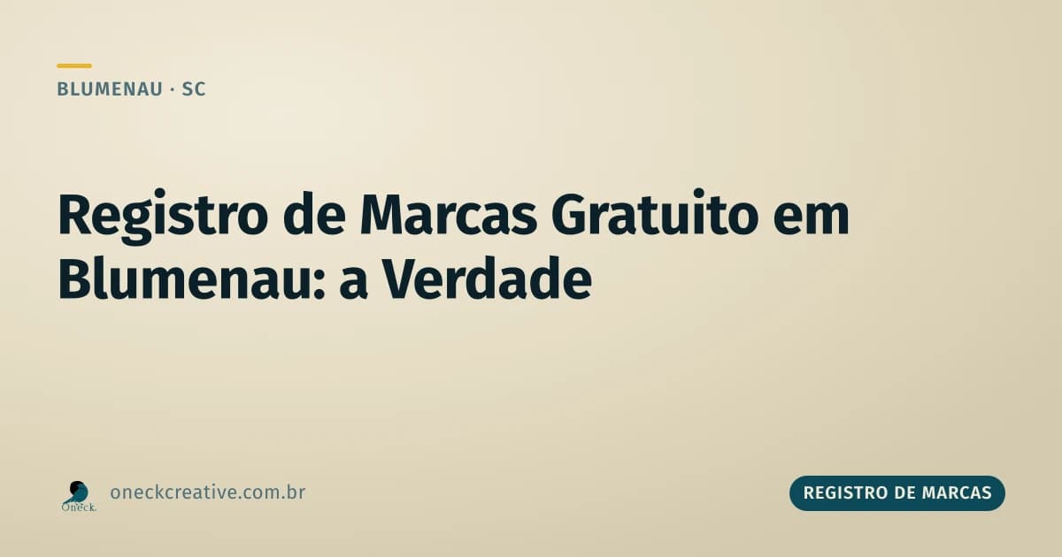 Registro de marcas gratuito em Blumenau