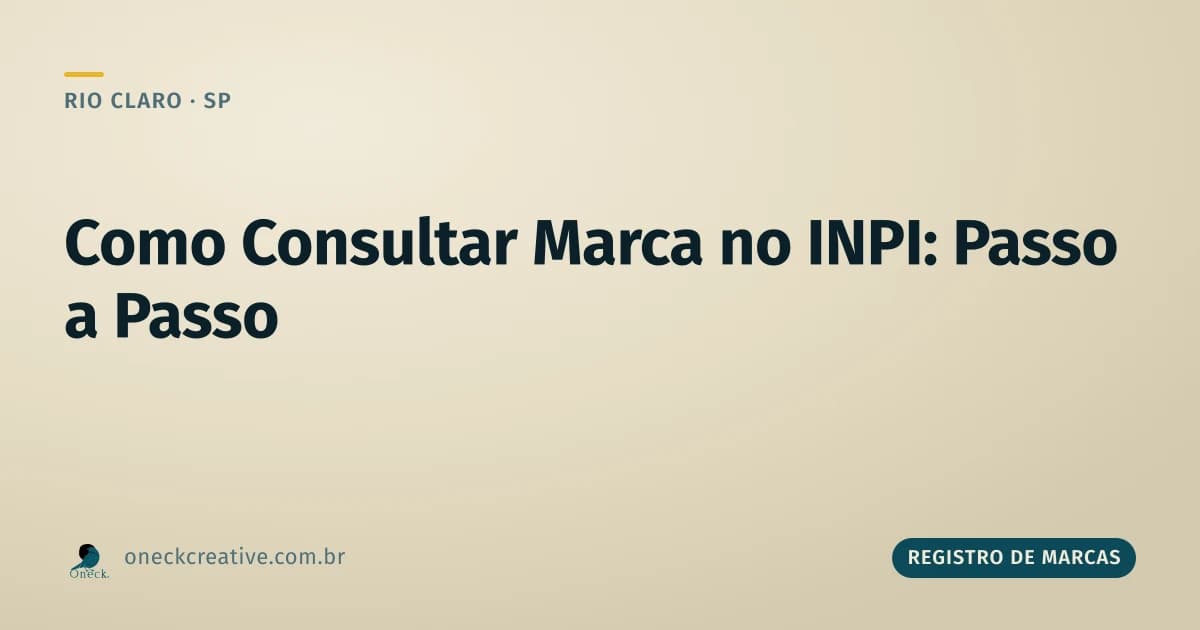Como consultar registro de marcas no INPI em Rio Claro