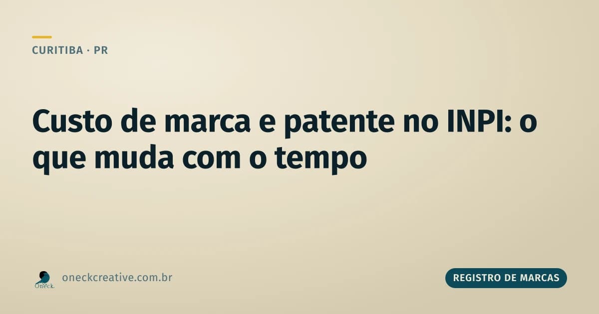 Custo de registro de marcas e patentes em Curitiba