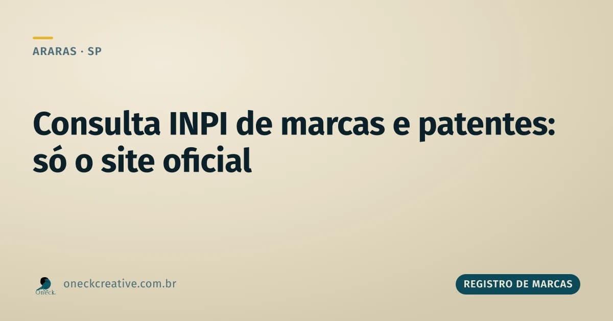 Registro de marcas e patentes: consulta INPI em Araras