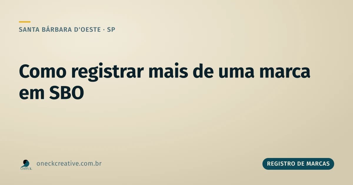 Como fazer registro de marcas (no plural) em Santa Bárbara d'Oeste