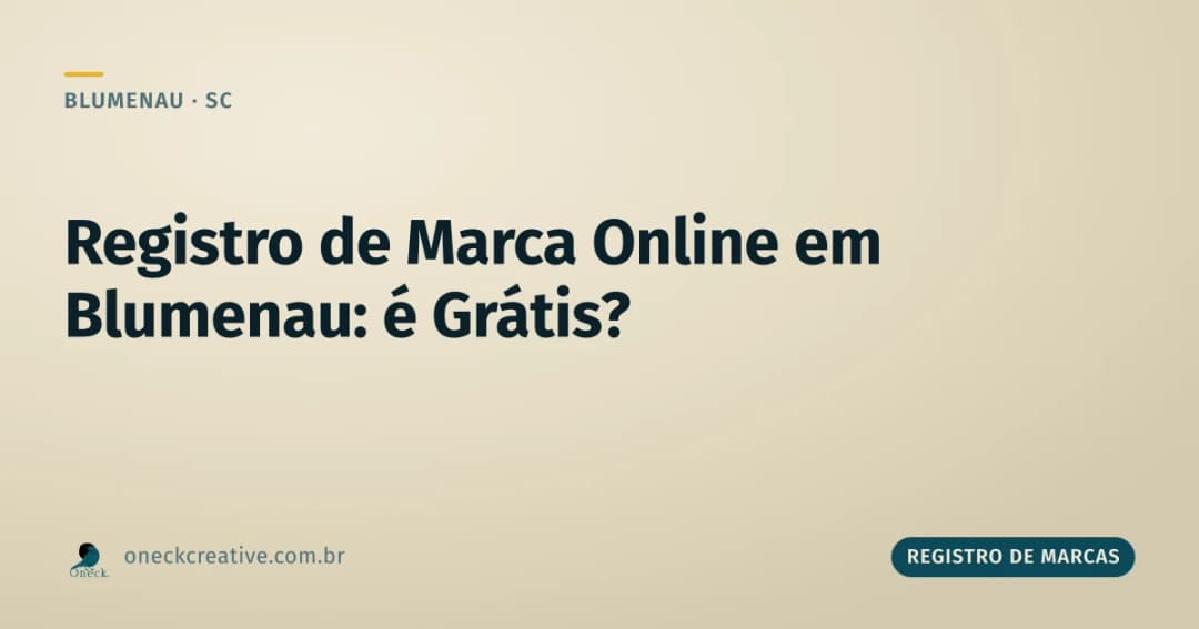 Registro de marcas online grátis em Blumenau