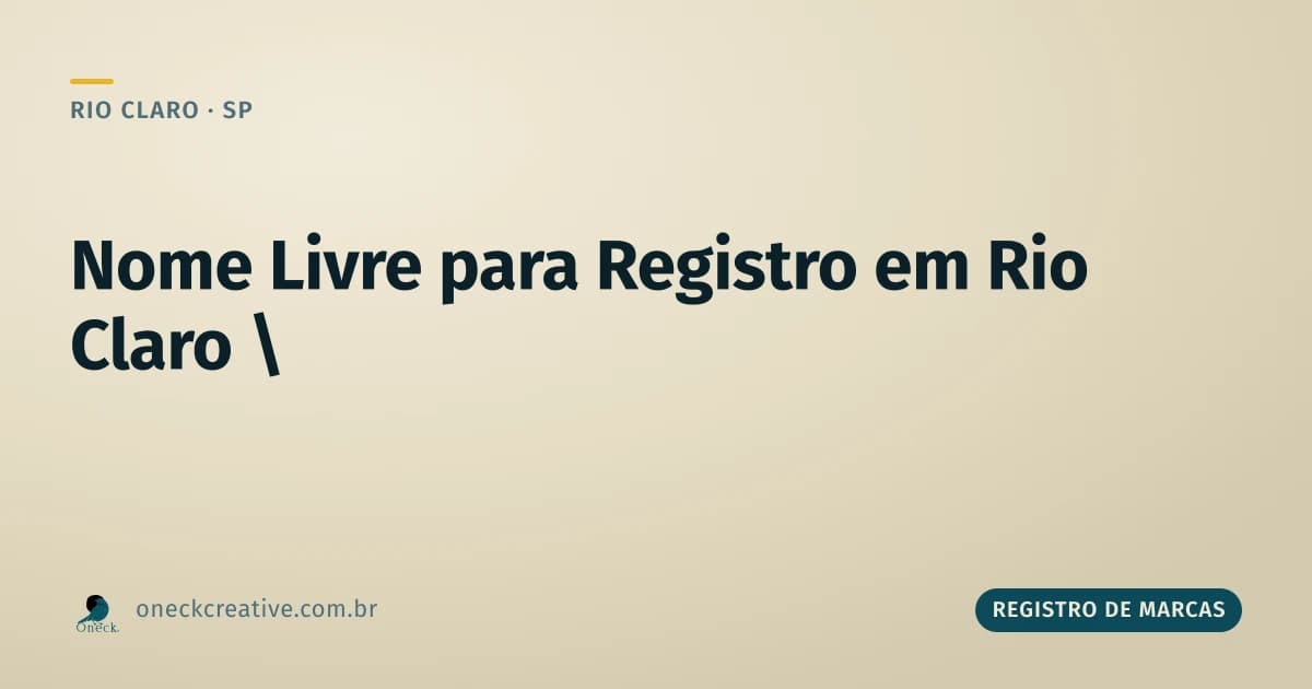 Como saber se um nome está disponível para registro em Rio Claro
