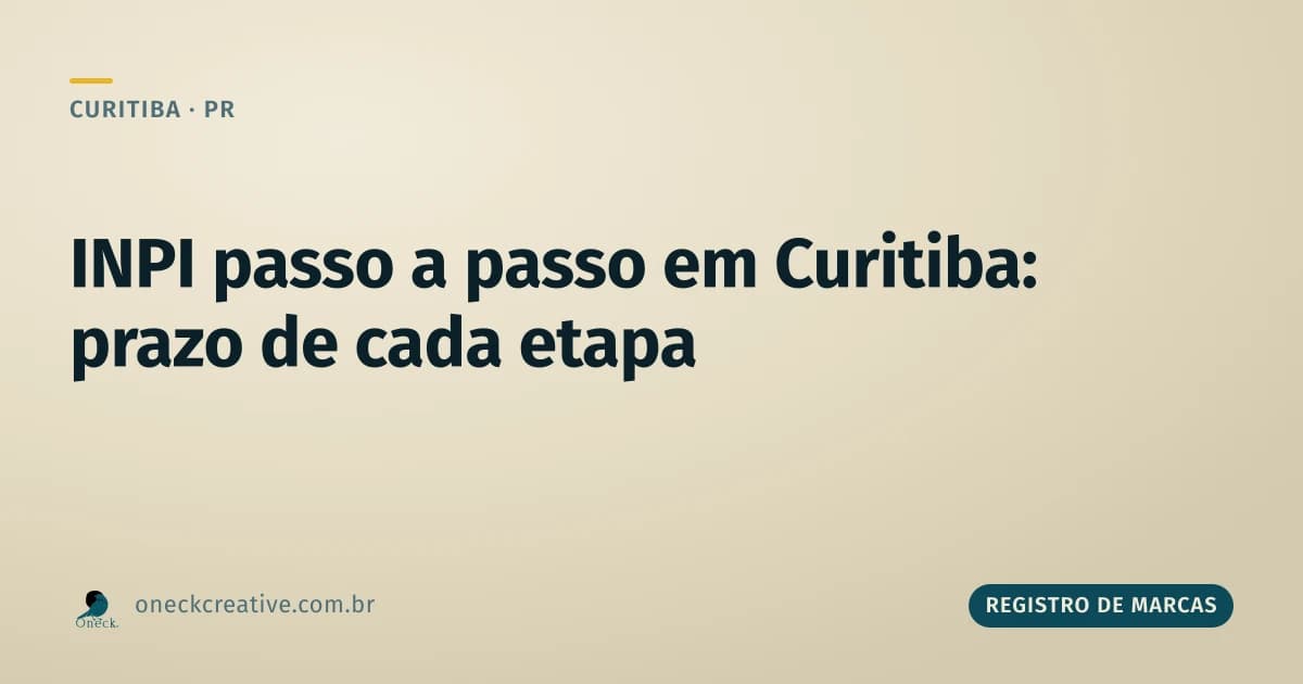 INPI registro de marcas passo a passo em Curitiba