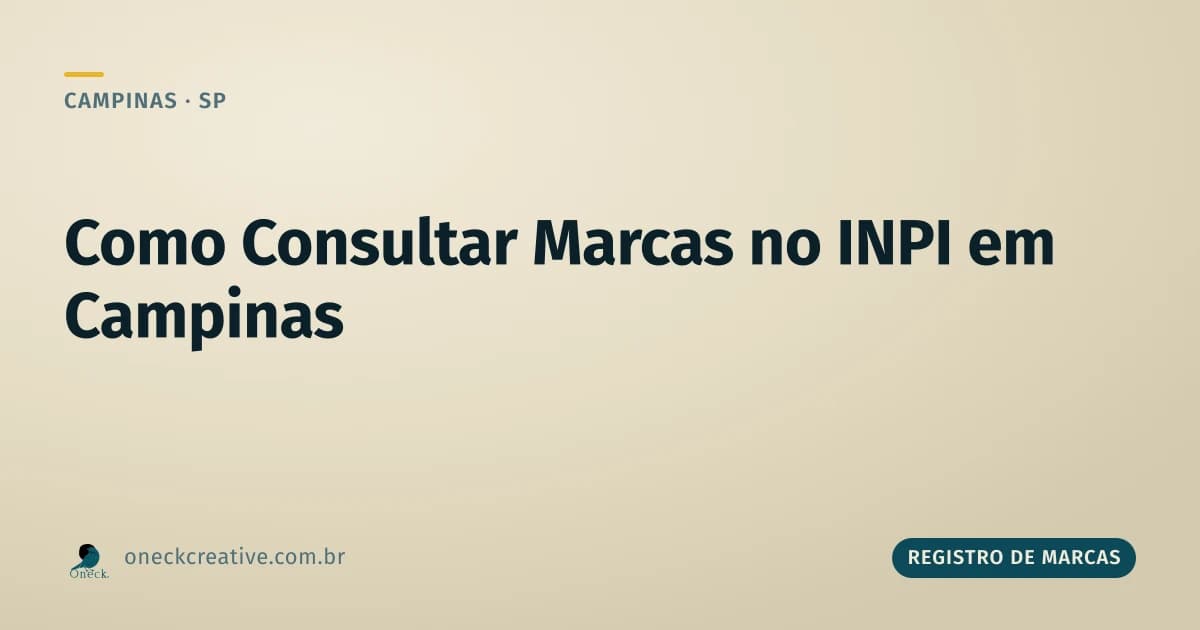 Como consultar registro de marcas no INPI em Campinas