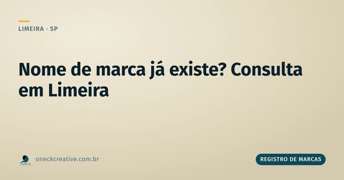 Como saber se o nome da marca já existe em Limeira