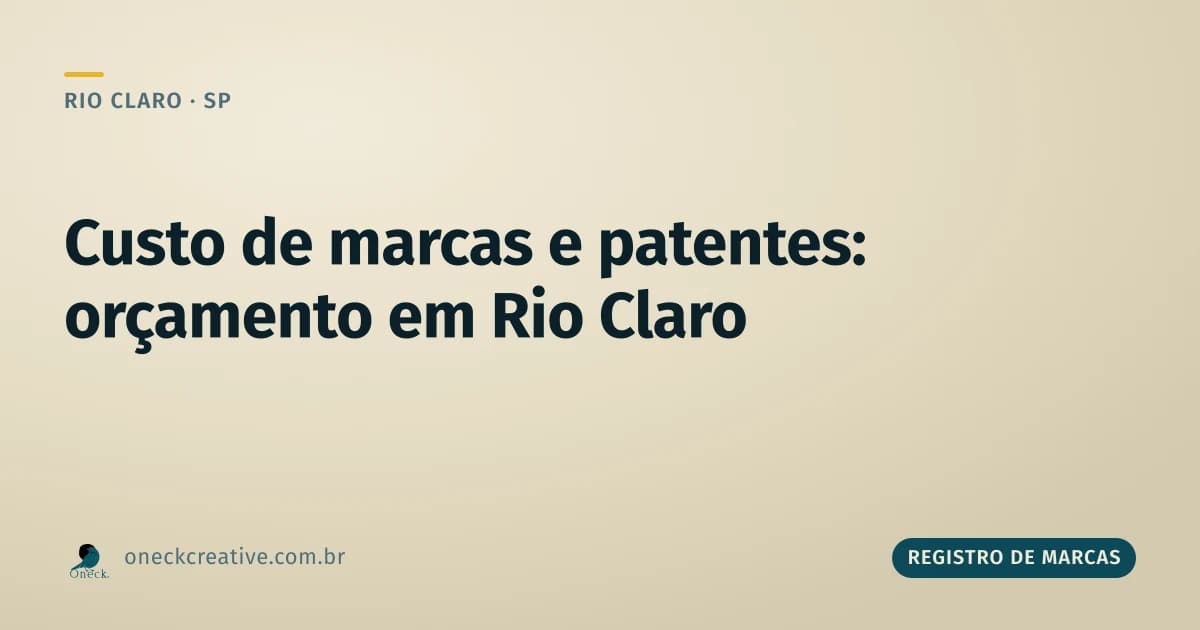 Registro de marcas e patentes custo em Rio Claro