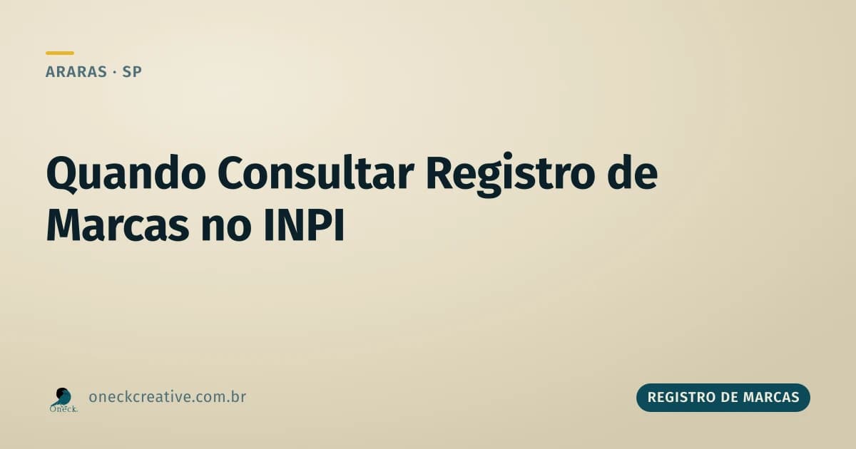 Quando consultar registro de marcas no INPI em Araras