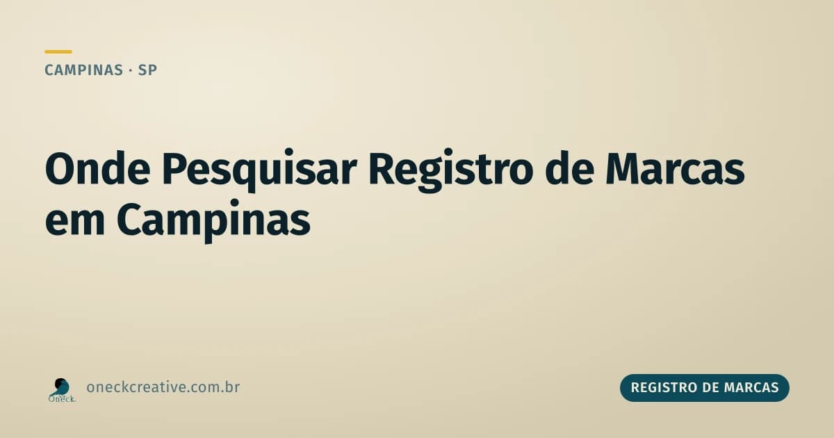 Onde pesquisar registro de marcas em Campinas