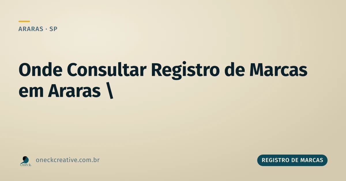 Onde consultar registro de marcas, morando em Araras