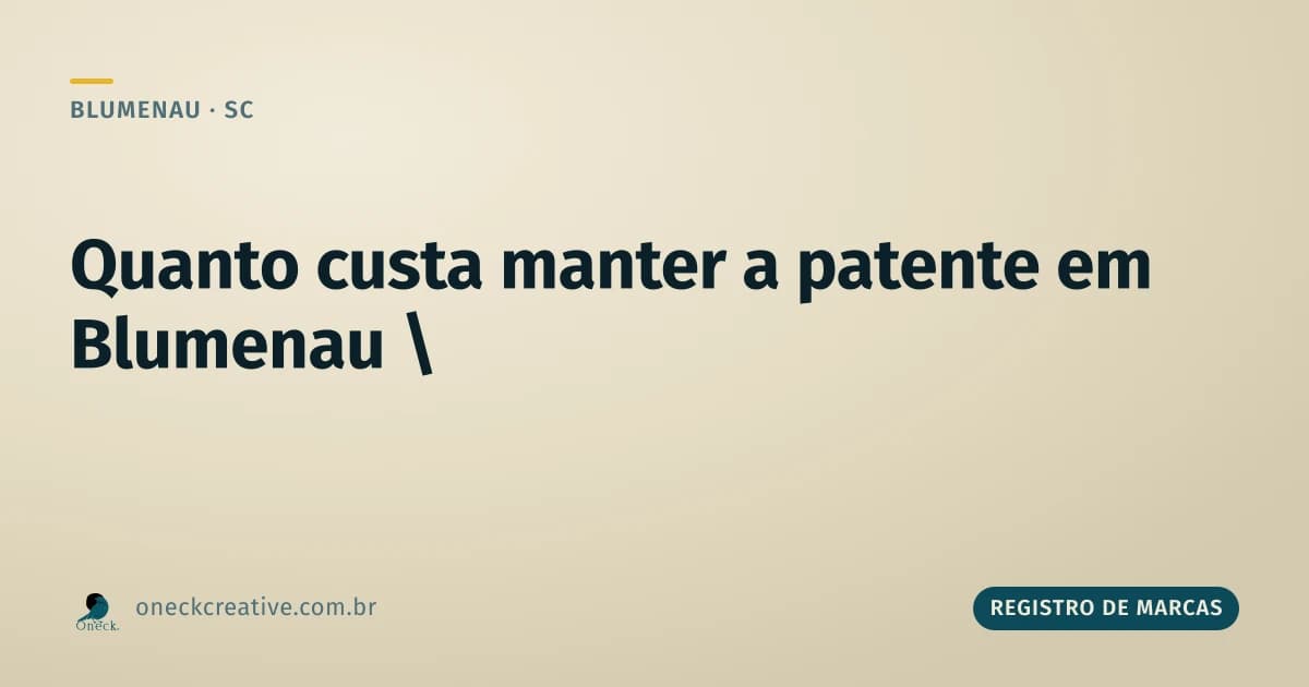Quanto custa manter a patente em Blumenau