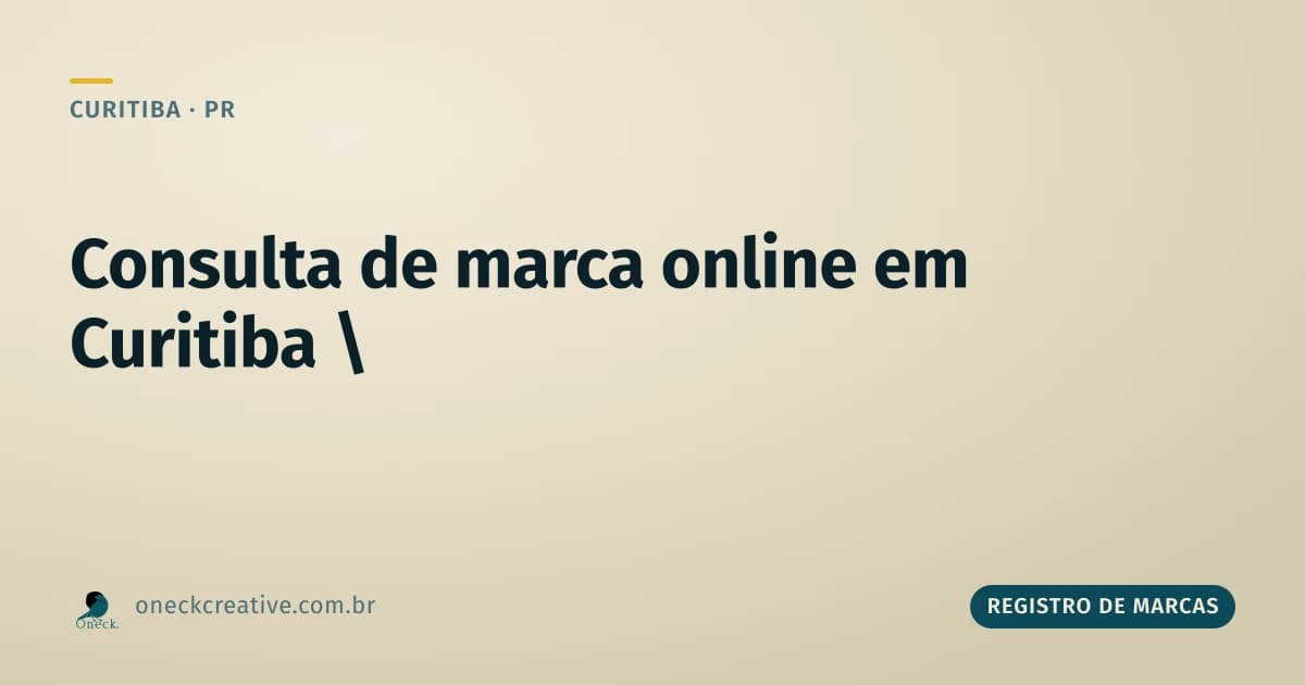 Consultar registro de marcas online em Curitiba
