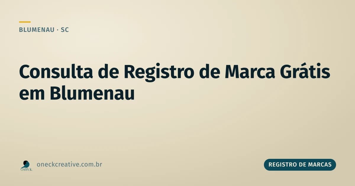 Consulta de registro de marcas gratuito em Blumenau