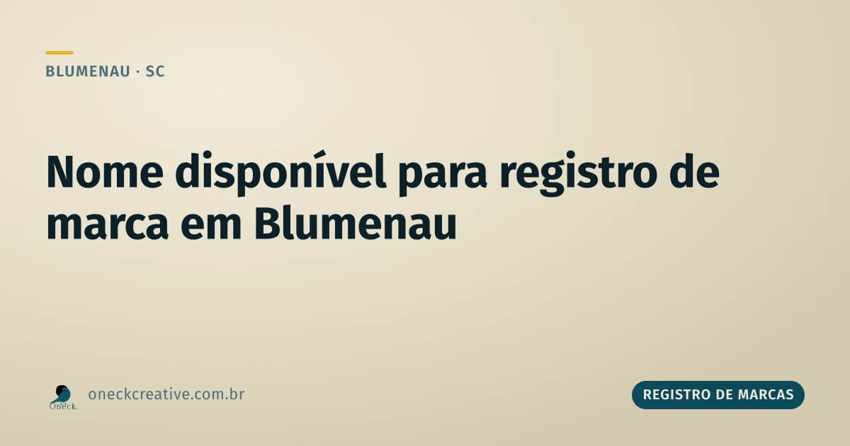 Como saber se um nome está disponível para registro em Blumenau