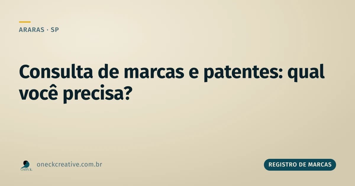 Registro de marcas e patentes: consulta em Araras