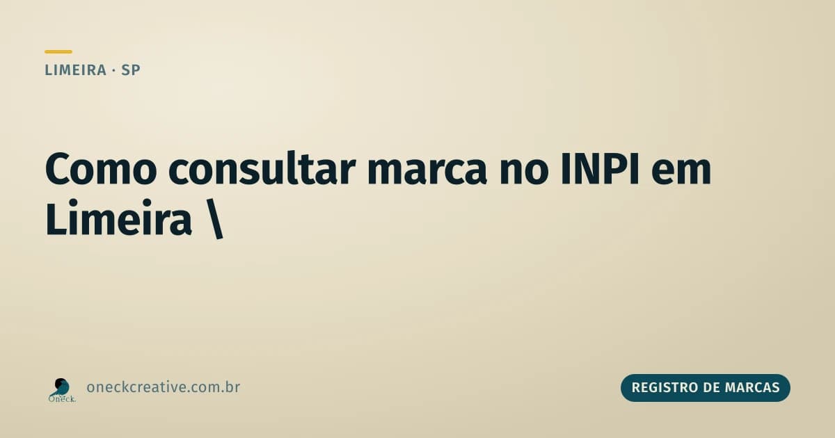 Como consultar registro de marcas em Limeira