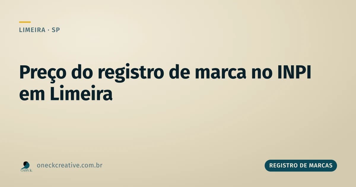 INPI, registro de marcas: preço em Limeira