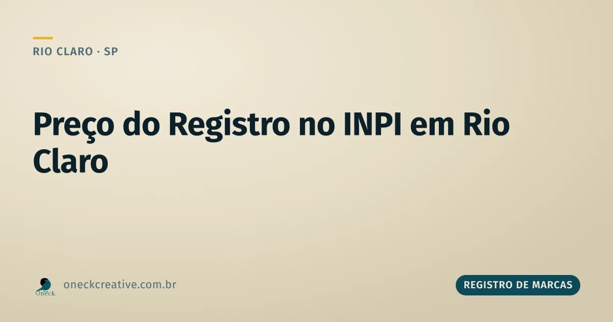 INPI registro de marcas: preço em Rio Claro