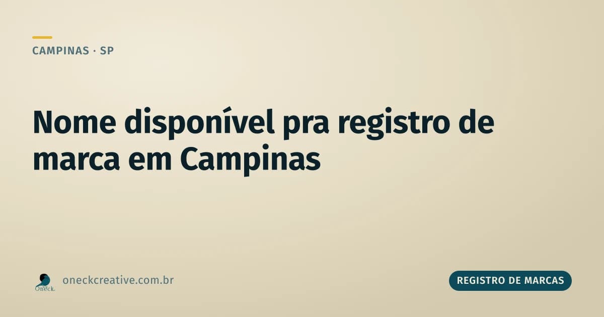 Como saber se um nome está disponível para registro em Campinas