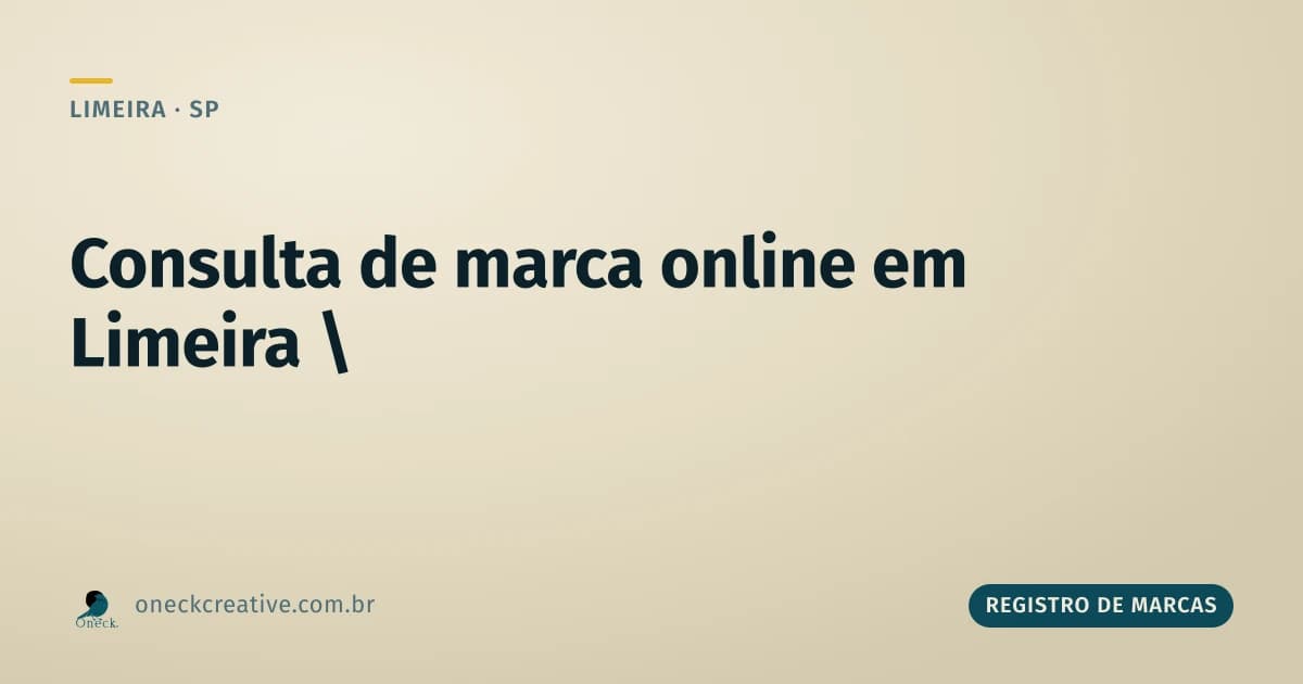 Consultar registro de marcas online em Limeira