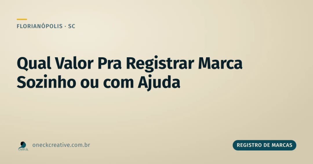 Qual valor para registrar uma marca em Florianópolis