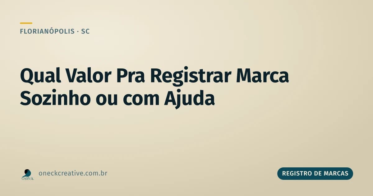 Qual valor para registrar uma marca em Florianópolis