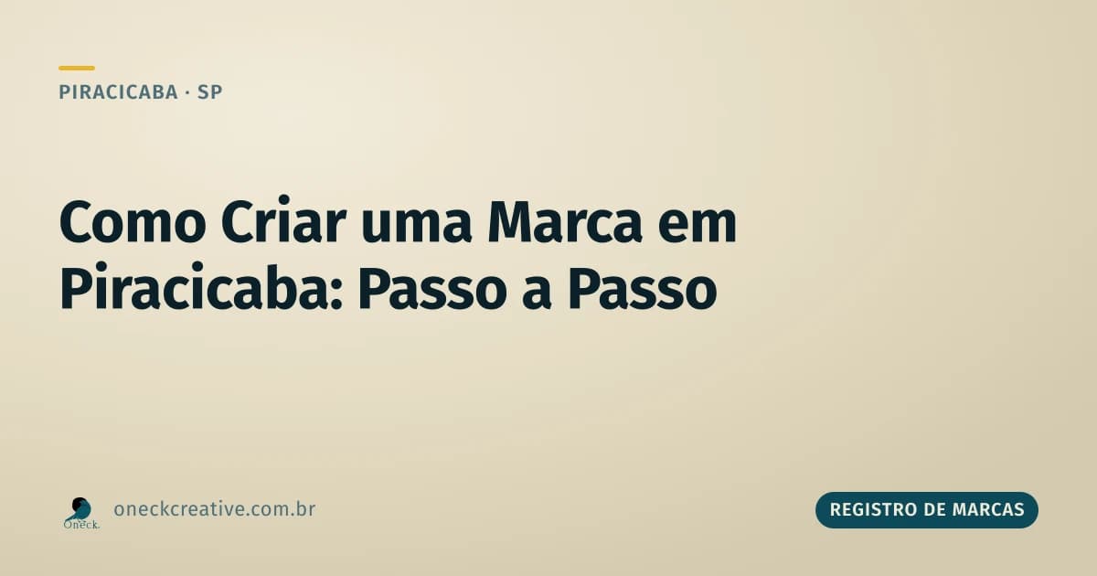 Como criar uma marca em Piracicaba