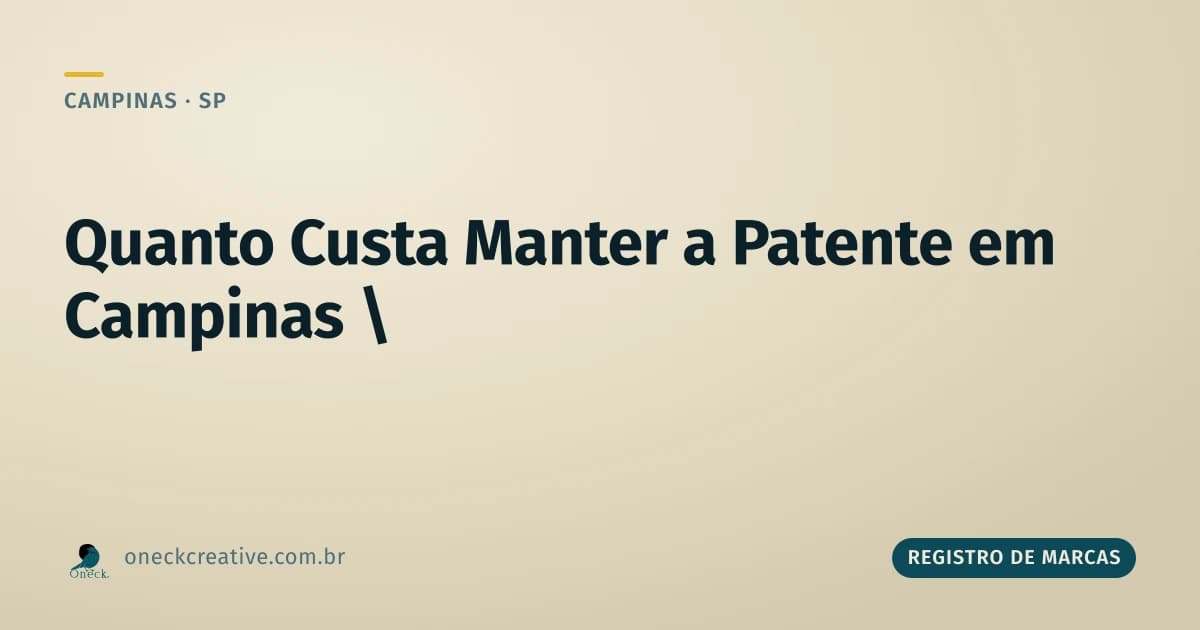 Quanto custa manter a patente em Campinas