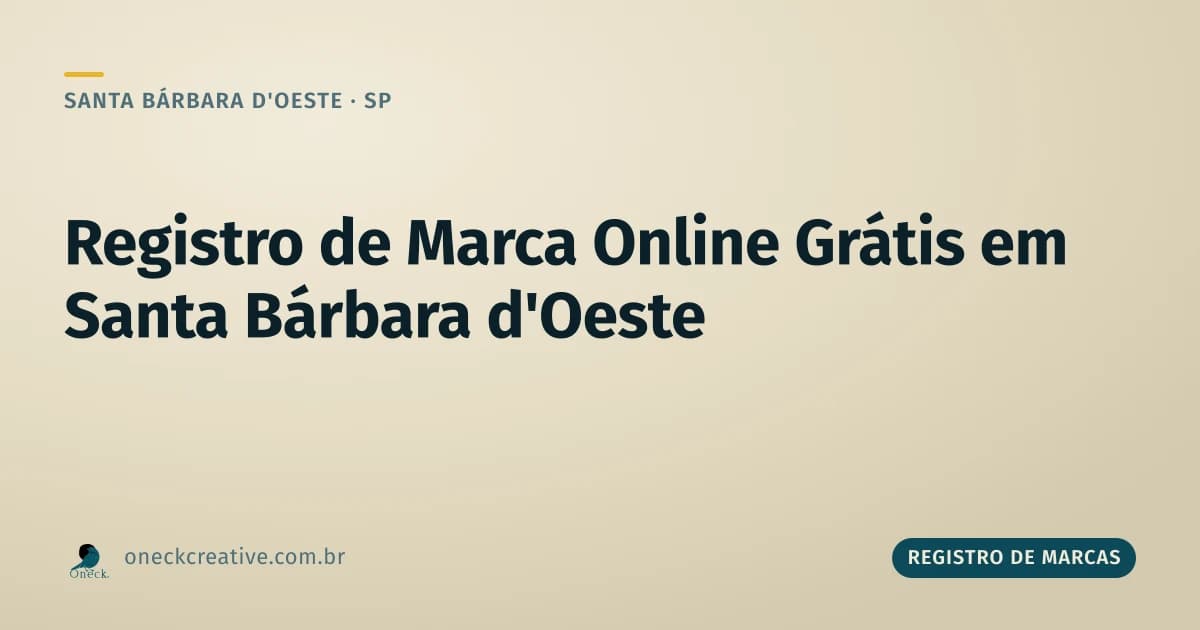 Registro de marcas online grátis em Santa Bárbara d'Oeste