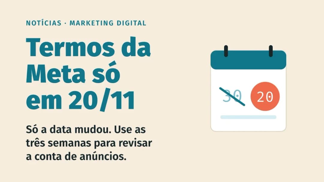 Meta adia para 20 de novembro os novos termos sobre IA e rastreamento de sites