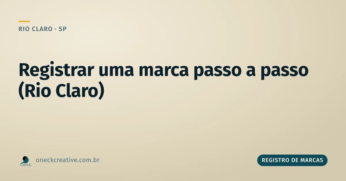 Como registrar uma marca passo a passo em Rio Claro