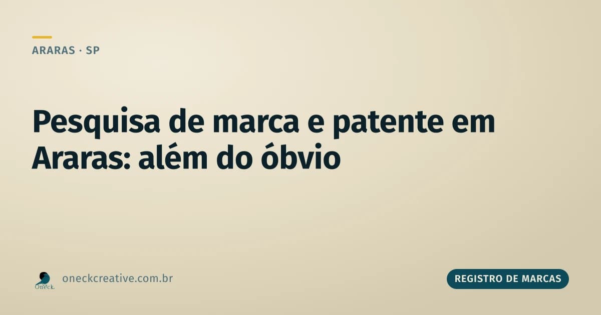 Registro de marcas e patentes: pesquisa em Araras