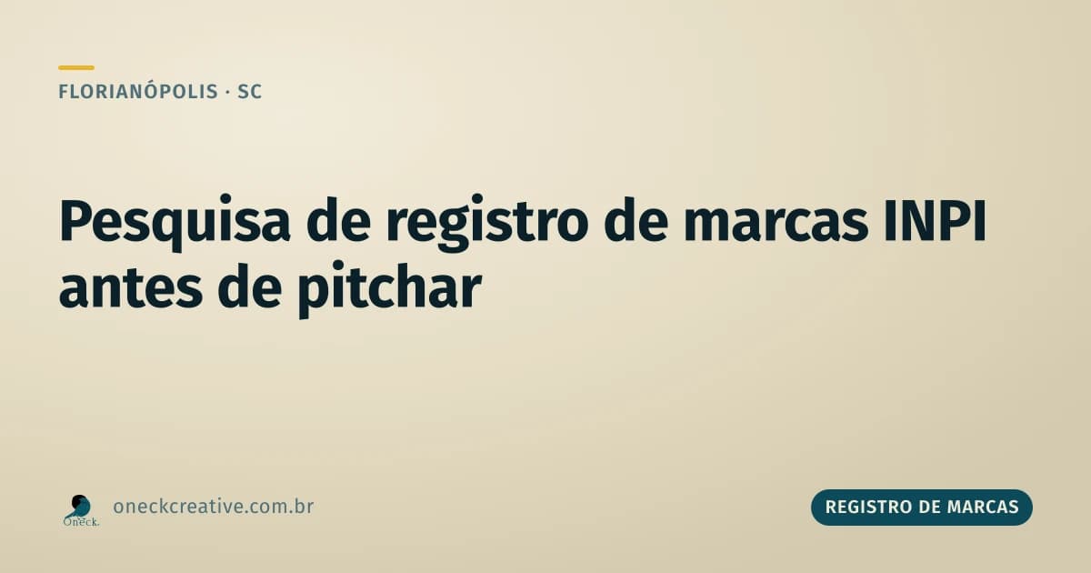 Pesquisa de registro de marcas INPI em Florianópolis: antes de subir no palco