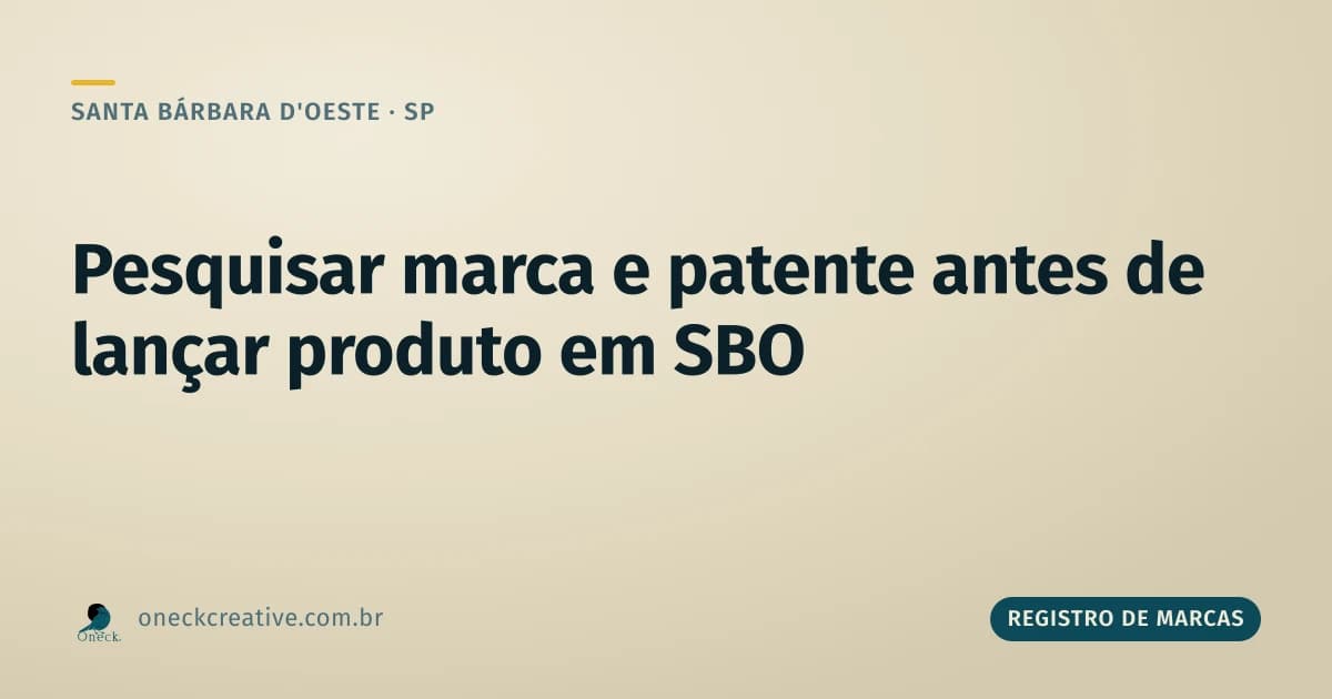 Como pesquisar registro de marcas e patentes em Santa Bárbara d'Oeste
