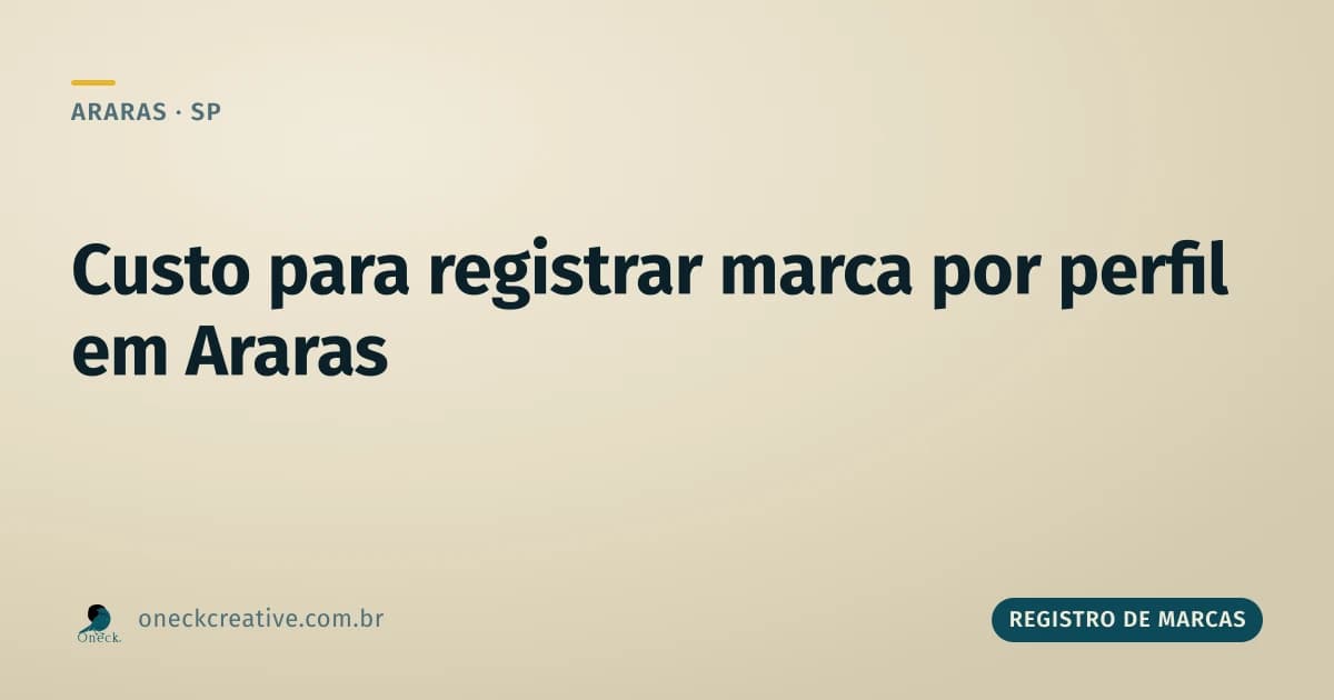 Quanto custa para registrar uma marca em Araras