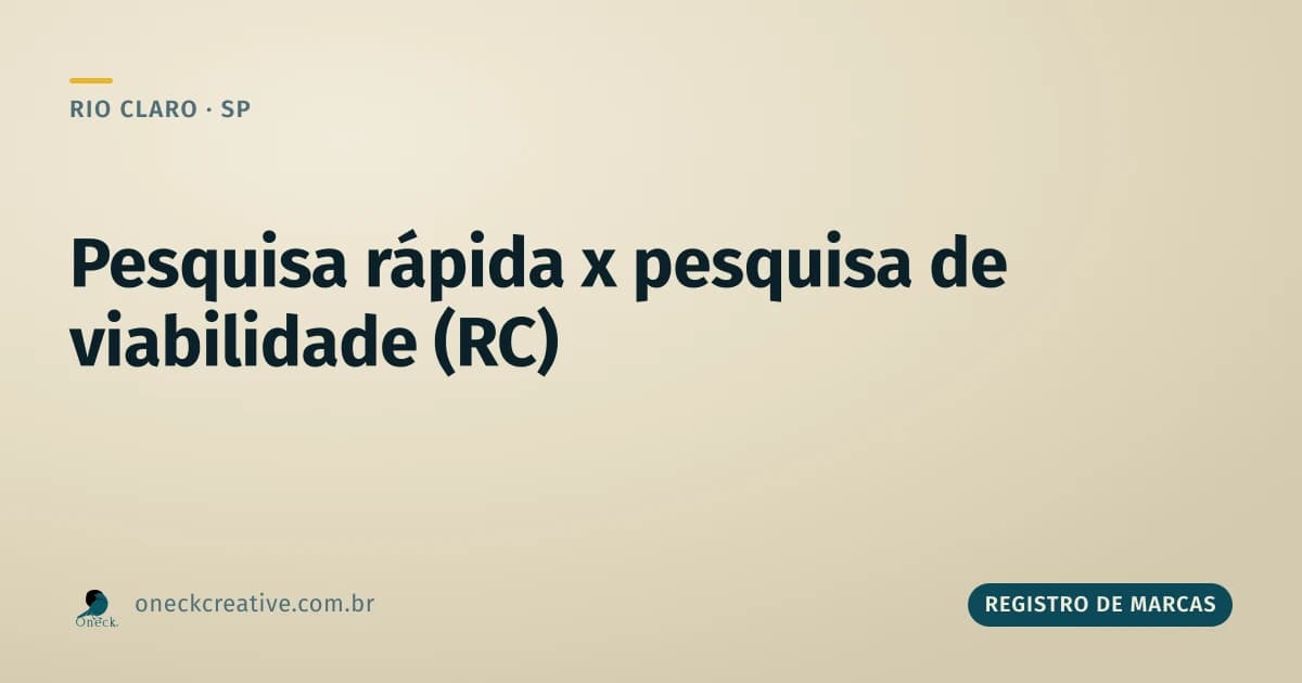 Registro de marcas e patentes: pesquisa rápida ou pesquisa de viabilidade em Rio Claro