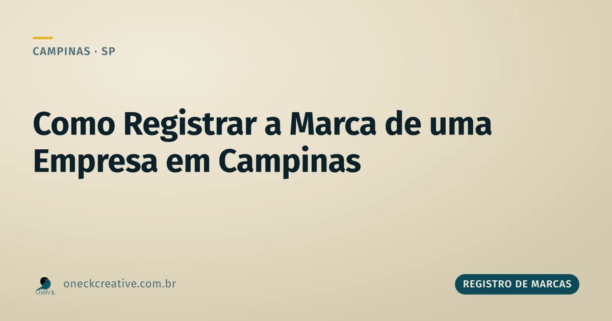 Como registrar a marca de uma empresa em Campinas