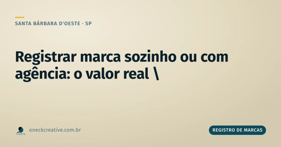 Qual valor para registrar uma marca em Santa Bárbara d'Oeste