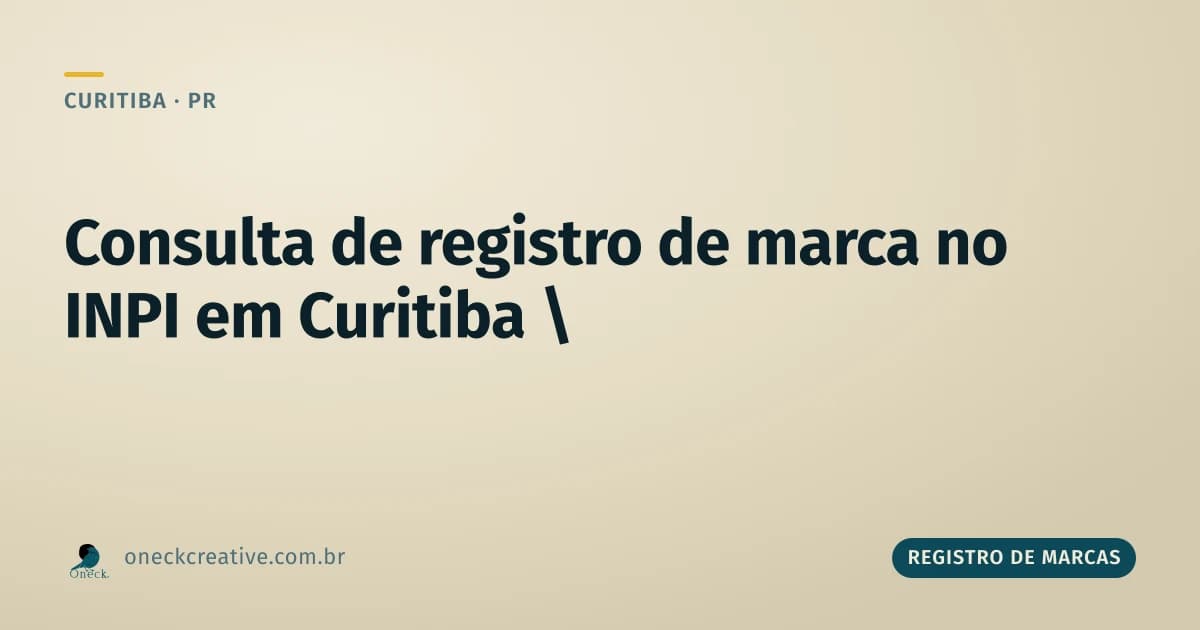 Consulta de registro de marcas INPI em Curitiba