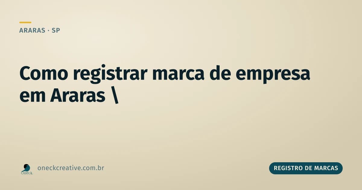 Como registrar uma marca de uma empresa em Araras
