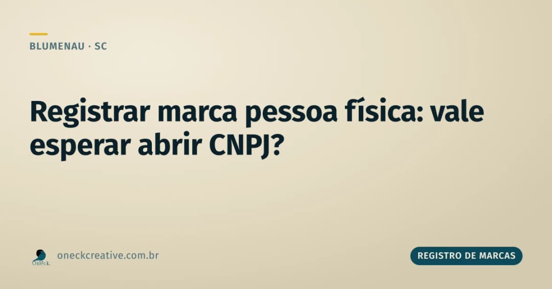 Quanto custa registrar uma marca pessoa física, em Blumenau