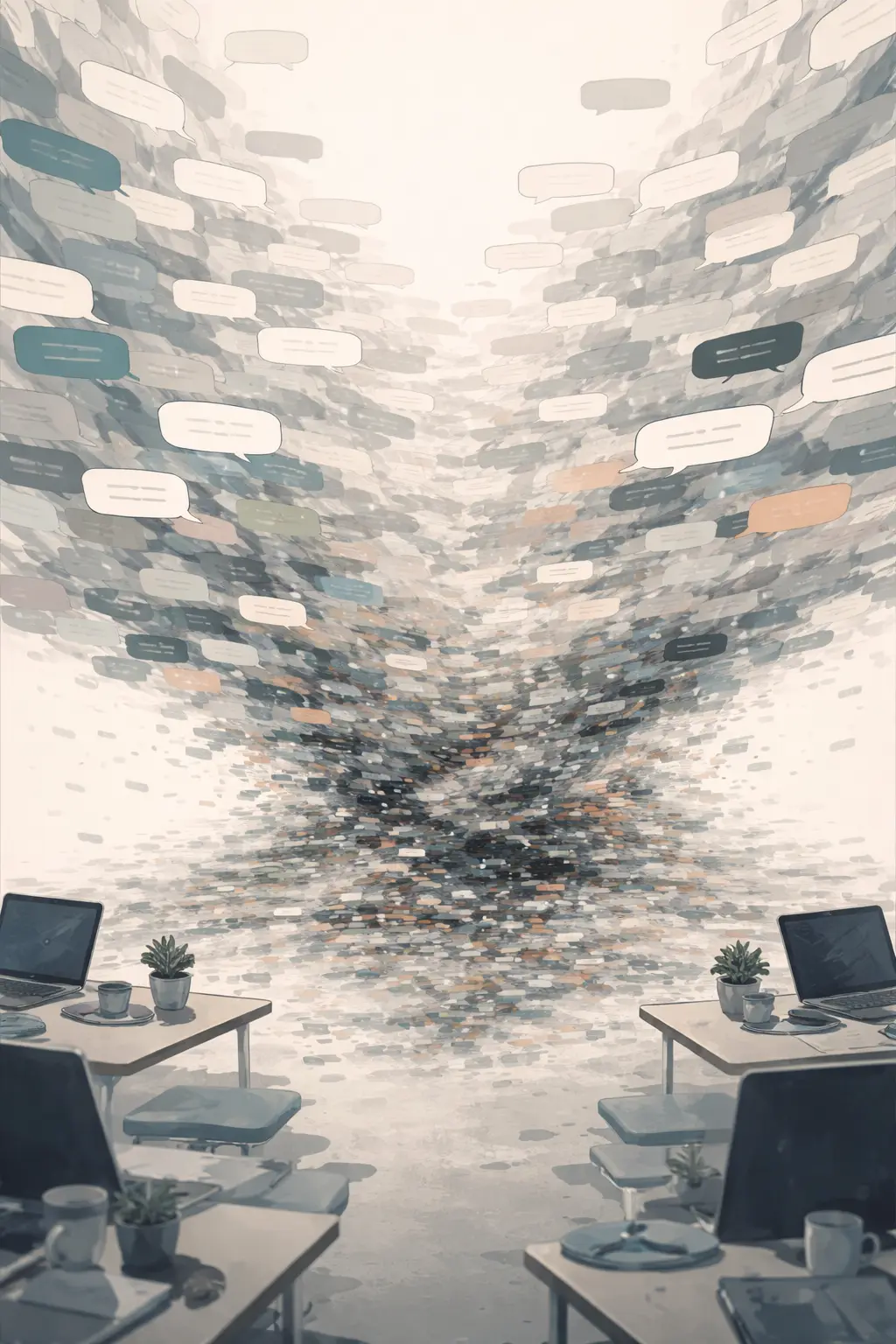 Fluxo interminável de mensagens prejudicando a produtividade da equipe